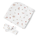 Snuggle Hunny Kids Swaddling & Receiving Blankets Jersey Wrap & Topknot Set : Ladybug