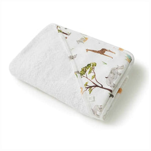 Snuggle Hunny Kids Bath Towels & Washcloths Organic Hooded Bath Towel : Safari