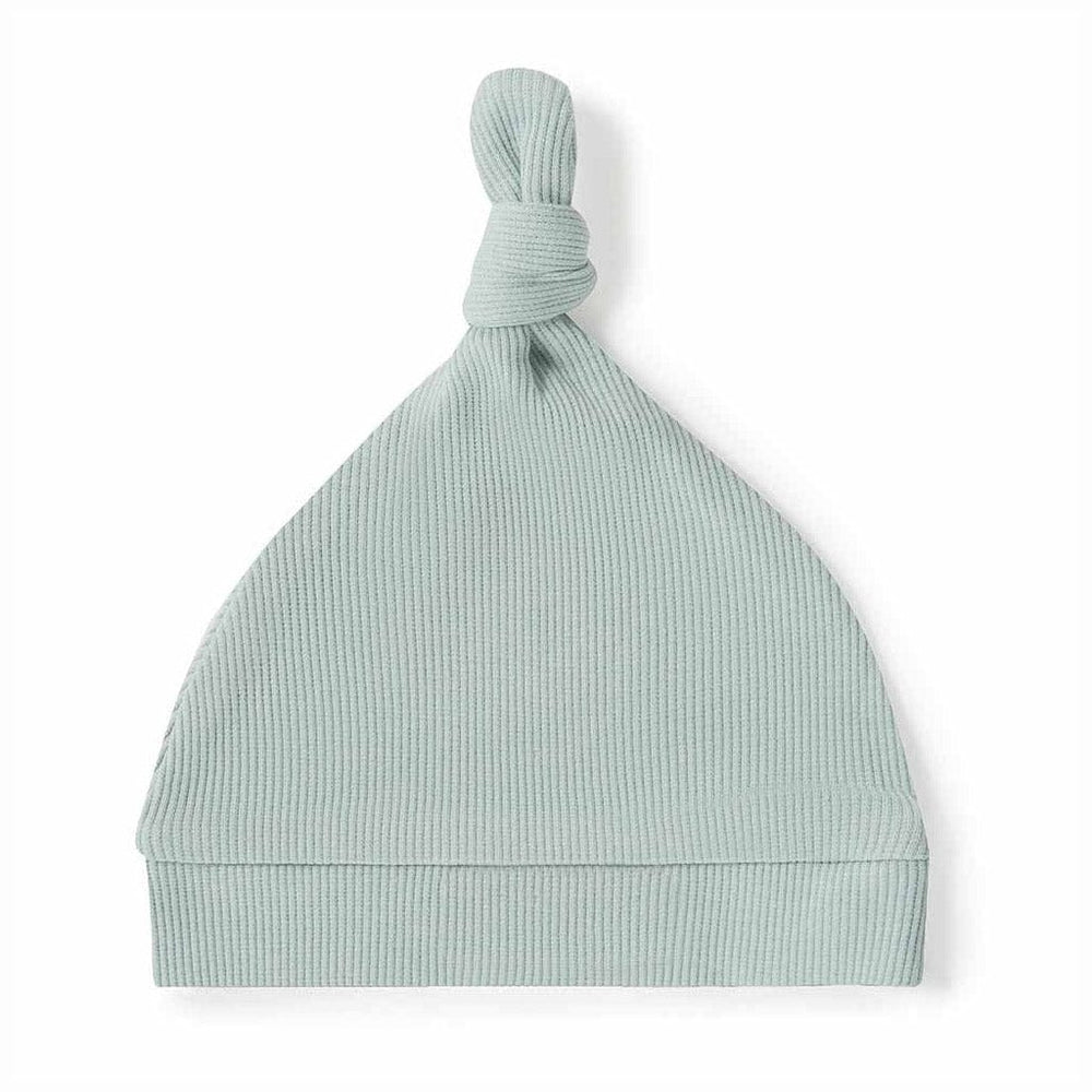 
            
                Load image into Gallery viewer, Snuggle Hunny Kids Clothing Organic Ribbed Knotted Beanie : Sage
            
        