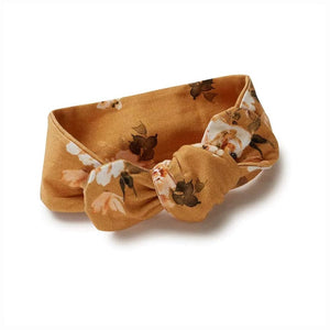 
            
                Load image into Gallery viewer, Snuggle Hunny Kids Baby Accessory Topknot Headband: Golden Flower
            
        