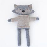 Heiko Fox - handmade felted wool toy Toys and the little dog laughed 
