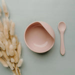 Ash & Co Nursing & Feeding Silicone Scoop Bowl & Spoon : Blush