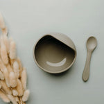 Ash & Co Nursing & Feeding Silicone Scoop Bowl & Spoon : Olive
