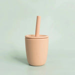 Ash & Co Nursing & Feeding Silicone Smoothie Cup & Straw : Apricot