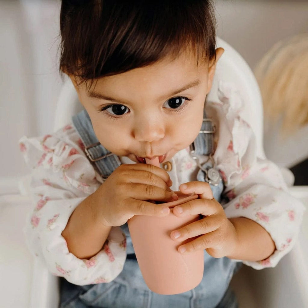 
            
                Load image into Gallery viewer, Ash &amp;amp; Co Nursing &amp;amp; Feeding Silicone Smoothie Cup &amp;amp; Straw : Apricot
            
        