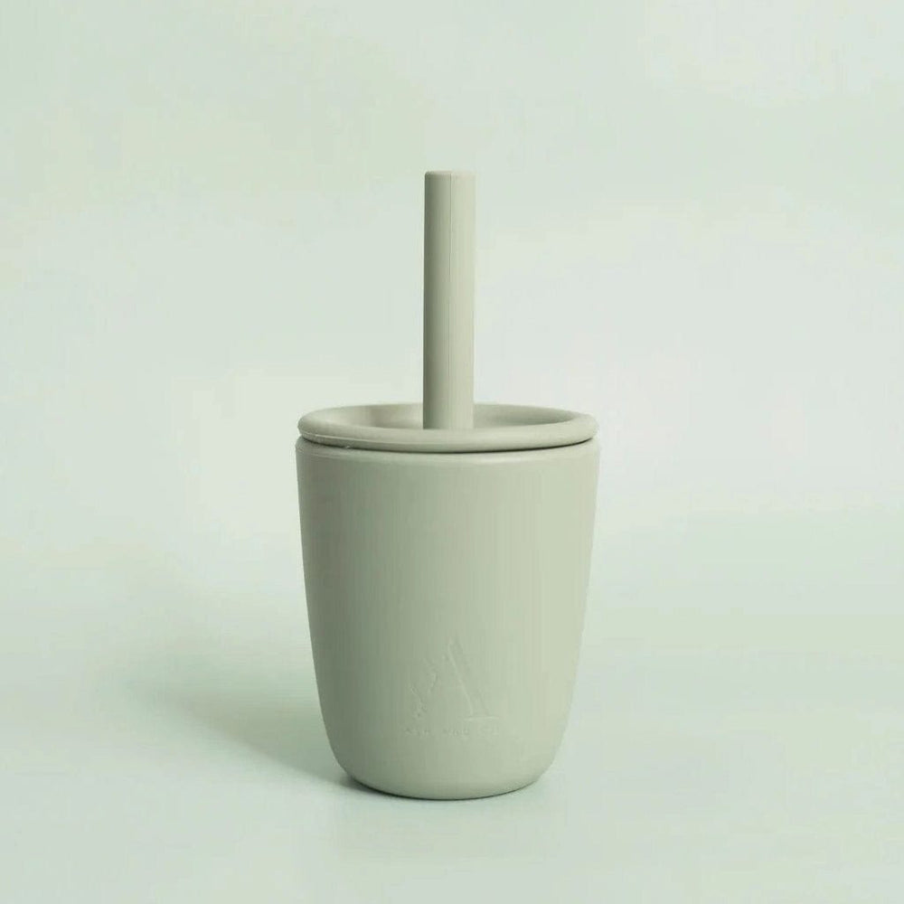 
            
                Load image into Gallery viewer, Ash &amp;amp; Co Nursing &amp;amp; Feeding Silicone Smoothie Cup &amp;amp; Straw : Sage
            
        