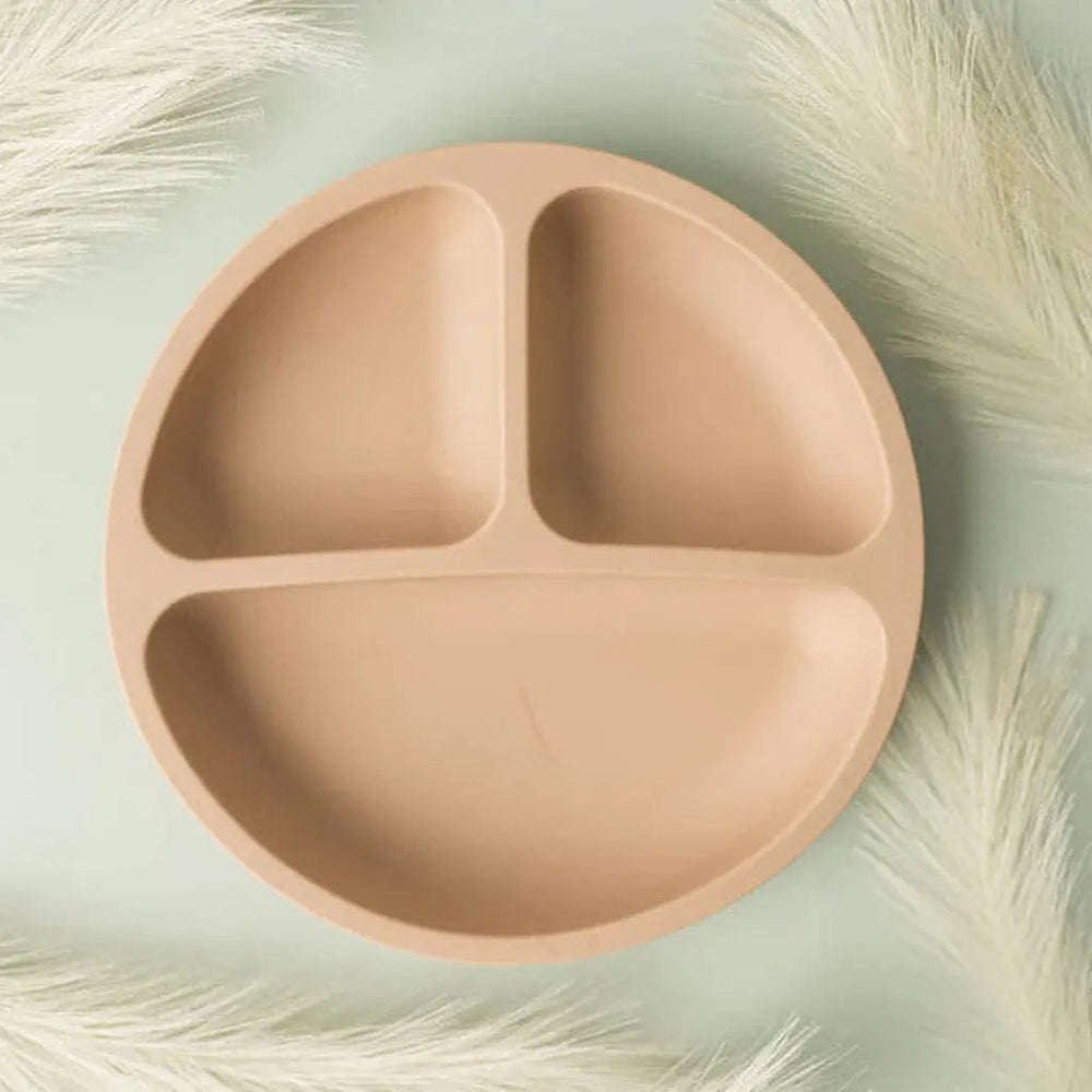 Ash & Co Nursing & Feeding Silicone Three Section Suction Plate : Apricot