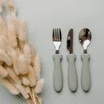 Ash & Co Nursing & Feeding Three Piece S/Steel  Cutlery Set : Sage