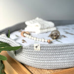 Ecosprout Bundle : Cotton Changing Basket : Dove Grey