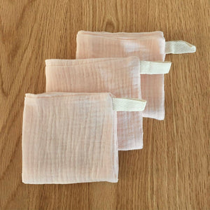 Muslin Cloths 3 pk : Baby Pink Baby Care Ecosprout 