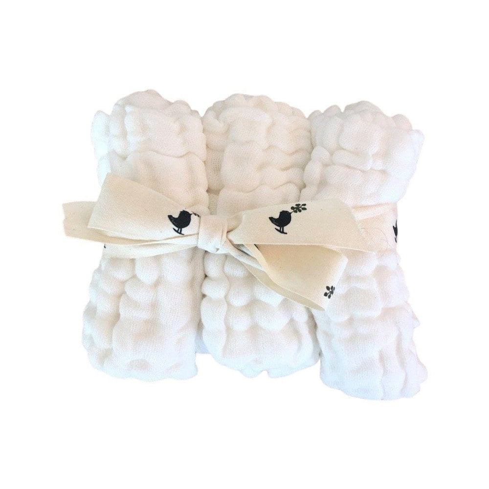 Muslin Cloths 3pk: White Baby Care Ecosprout 