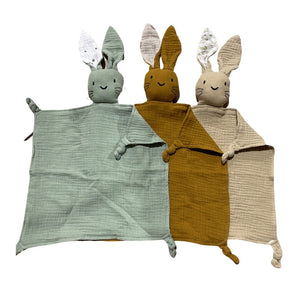 
            
                Load image into Gallery viewer, Ecosprout Toys Muslin Comforter Bunny : Oat Fern
            
        