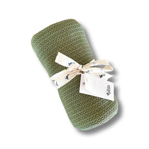 
            
                Load image into Gallery viewer, Ecosprout Blanket Organic Cotton Cellular Cot Blanket : Olive
            
        