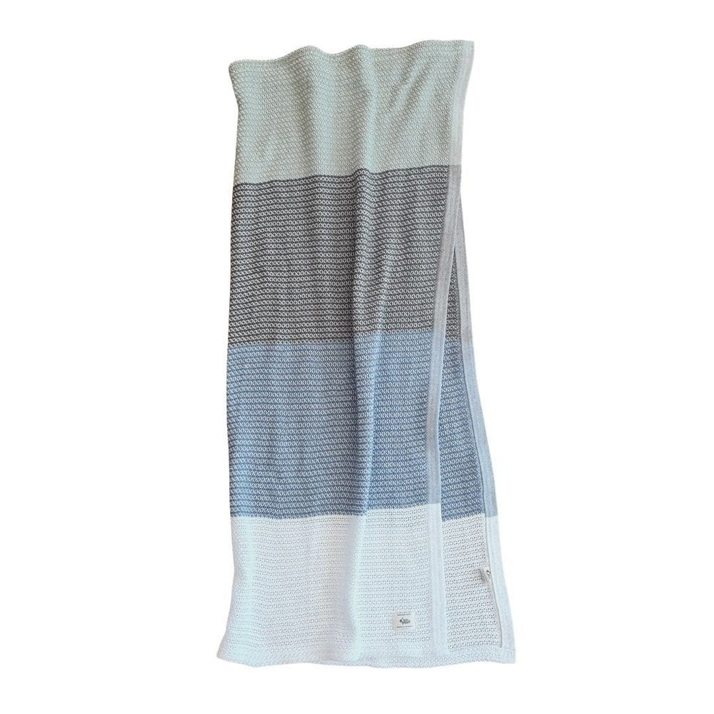 Organic Cotton Cellular Cot Blanket : Olive Stripe Blanket Ecosprout 
