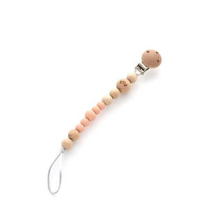
            
                Load image into Gallery viewer, Essential Soother Holder with Clip : Peach Teether Lluie 
            
        