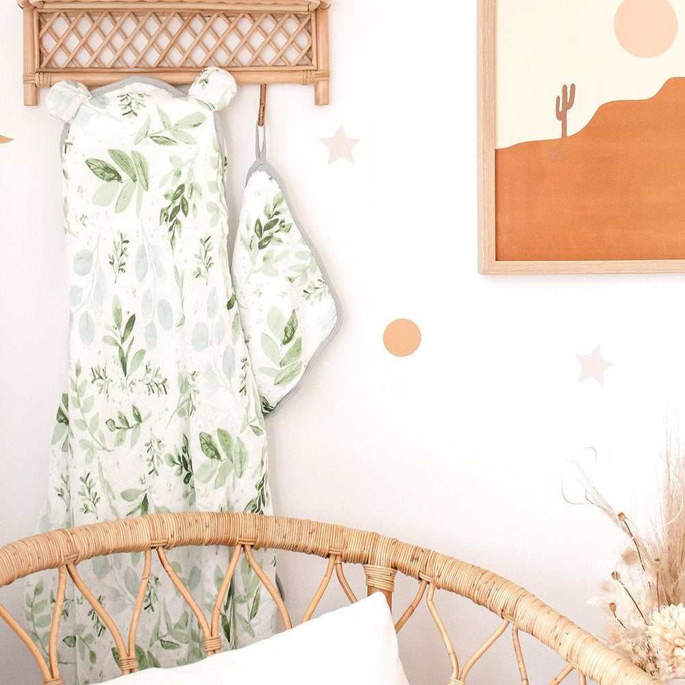 Bamboo Hooded Bath Towel Set : Evergreen Baby Towel Luna's Treasures 