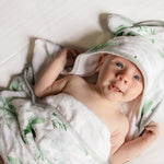 Bamboo Hooded Bath Towel Set : Evergreen Baby Towel Luna's Treasures 