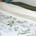 Bamboo Jersey Fitted Cot Sheet : Evergreen Sheet Luna's Treasures 