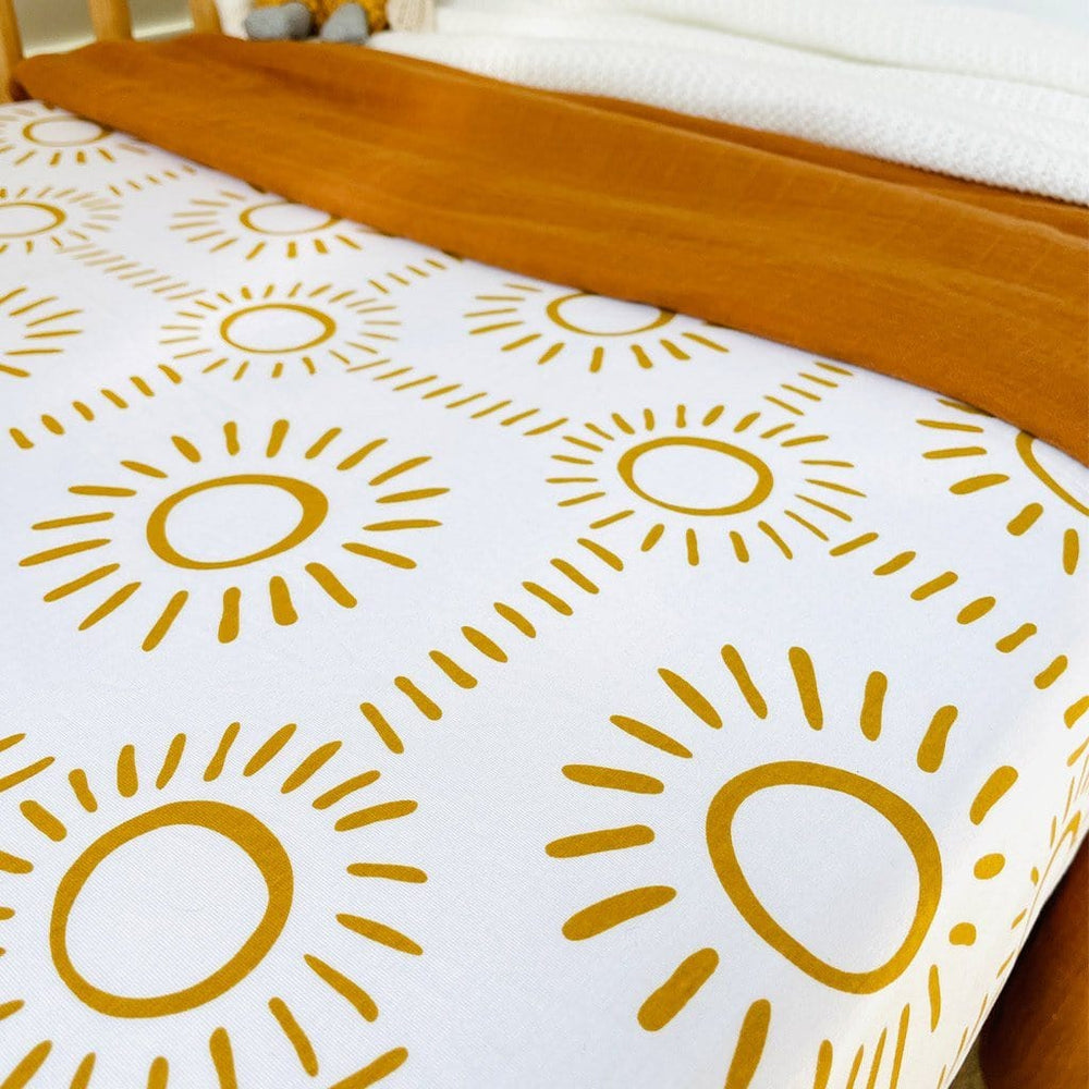 Bamboo Jersey Fitted Cot Sheet : Soleil Sheet Luna's Treasures 