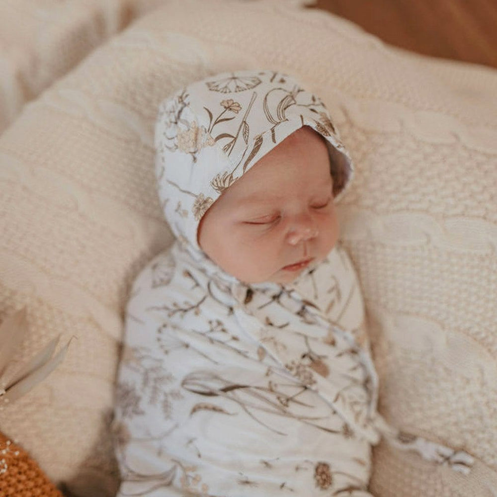 
            
                Load image into Gallery viewer, Bamboo Jersey Wrap : Wild Meadow Neutral Wraps Luna&amp;#39;s Treasures 
            
        