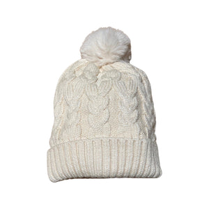 
            
                Load image into Gallery viewer, Luna&amp;#39;s Treasures Baby Accessory Cosy Knit Beanie : Ivory
            
        