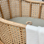 Mulberry Threads Sheet Organic Bamboo Fitted Bassinet Sheet : Sage