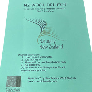 NZ Wool Blankets Mattress Protectors Wool Mattress Protector by Dri Cot: Bassinet