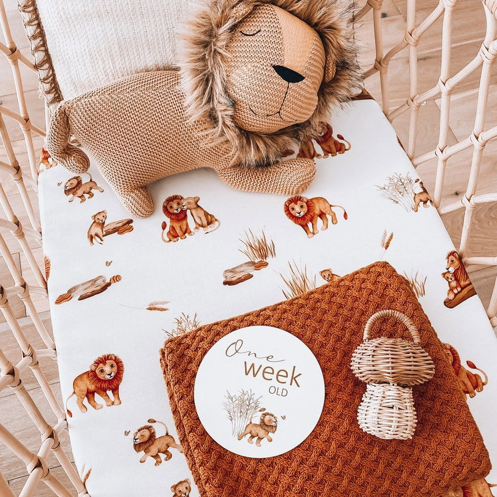 Snuggle Hunny Kids Jersey Fitted Bassinet Sheet : Lion