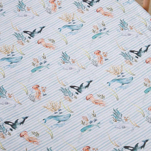 
            
                Load image into Gallery viewer, Snuggle Hunny Kids Sheet Bassinet/Change Sheet : Whale
            
        