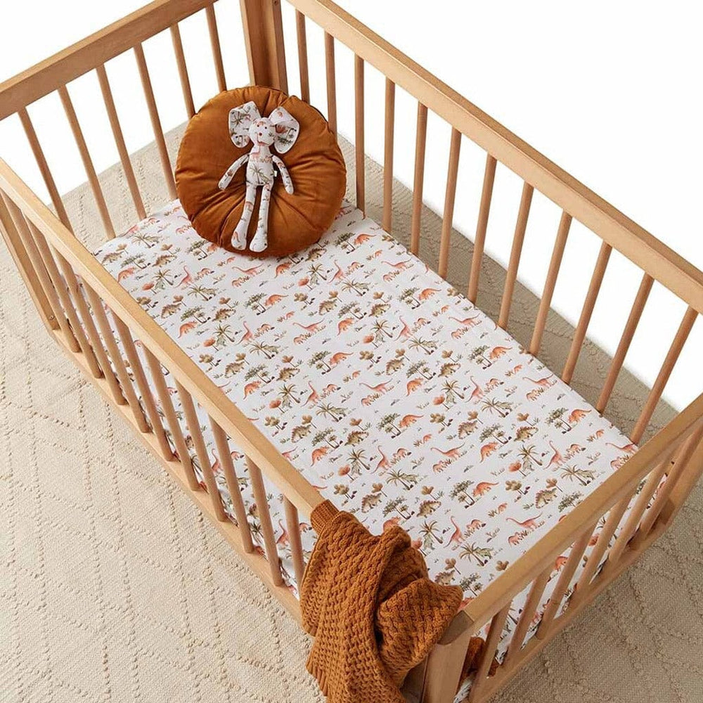
            
                Load image into Gallery viewer, Snuggle Hunny Kids Fitted Cot Sheet : Dino
            
        