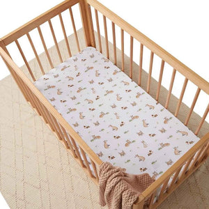 Snuggle Hunny Kids Sheet Fitted Cot Sheet : Fox