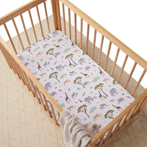 
            
                Load image into Gallery viewer, Snuggle Hunny Kids Sheet Fitted Cot Sheet : Safari
            
        