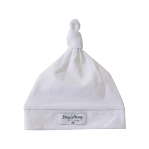
            
                Load image into Gallery viewer, Knotted Beanie : White Baby Accessory Snuggle Hunny Kids 
            
        
