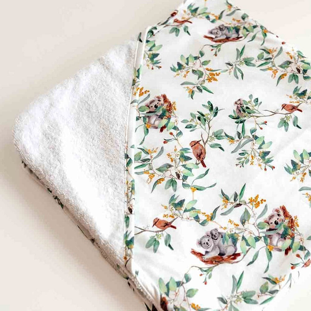 Snuggle Hunny Kids Baby Towel Organic Hooded Bath Towel : Eucalypt