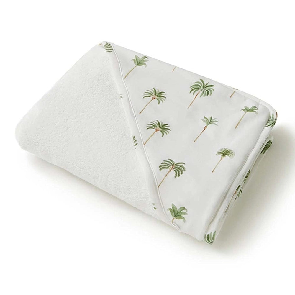 Snuggle Hunny Kids Baby Towel Organic Hooded Bath Towel : Green Palm
