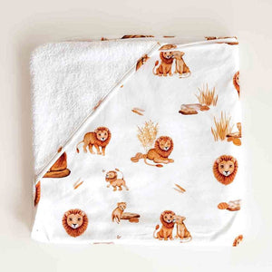 Snuggle Hunny Kids Baby Towel Organic Hooded Bath Towel : Lion