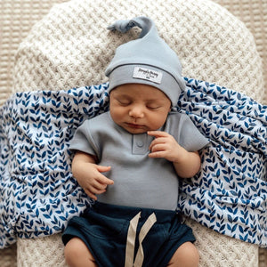 Snuggle Hunny Kids Organic Baby Clothing Organic Ribbed Knotted Beanie : Zen